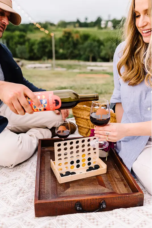 photo of a couple on a picnic